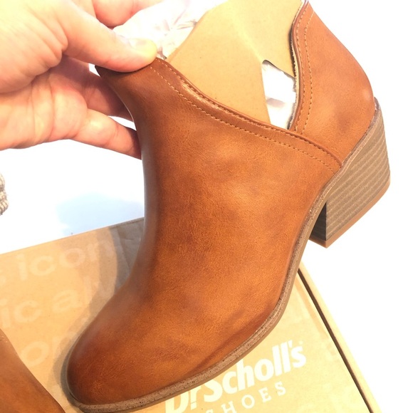 Dr. Scholl's Women Lucille brown block Heel Ankle western bootie slip on 6.5 M - Picture 4 of 9